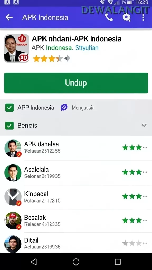 Cuplikan layar MAXSLOT — menu navigasi